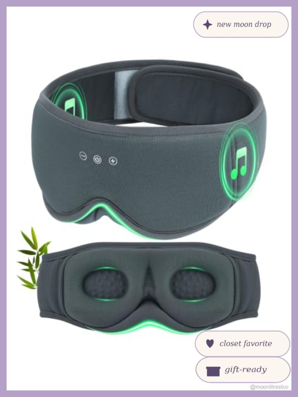Bamboo Cotton Bluetooth Sleep Mask Zero Eye Pressure Headphones